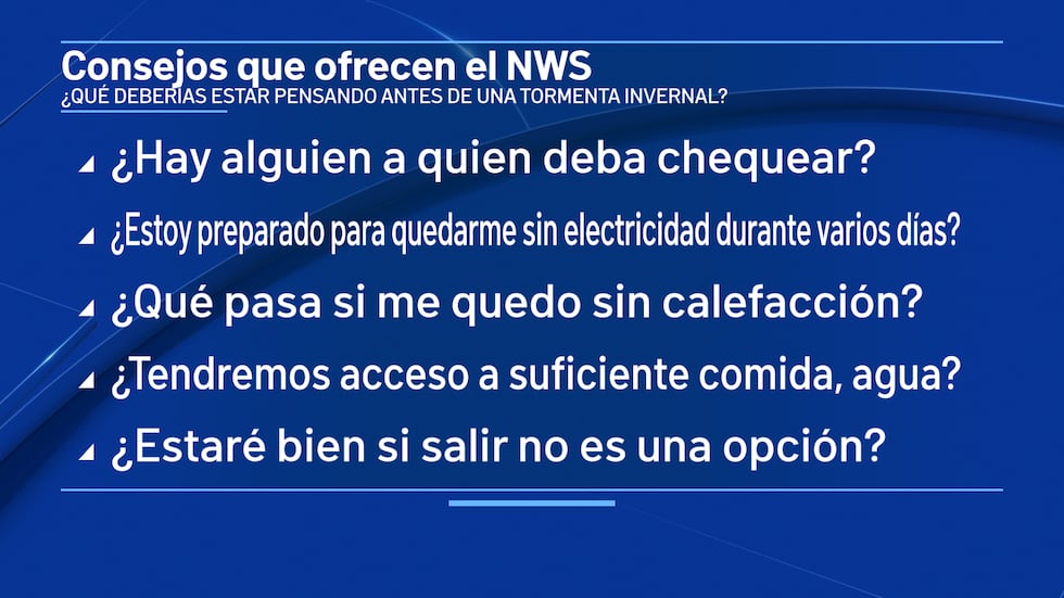 Consejos del Servicio Meteorológico Nacional.