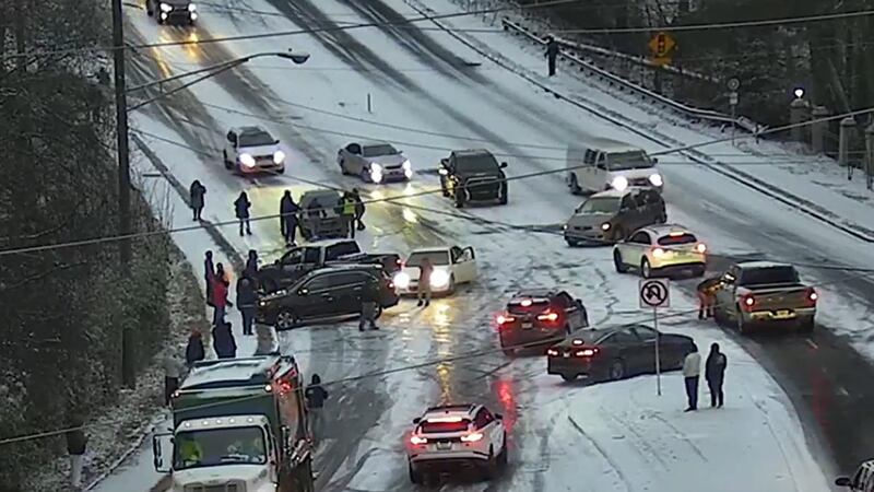 An 11-car pileup happened on Indian Trail at Steve Reynolds in Gwinnett County.