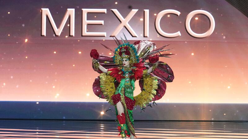 Miss Mexico Fátima Bosch competes in the national costume competition at the Miss Universe...